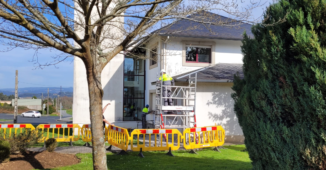 Imaxe das obras na Casa do Concello de Bergondo