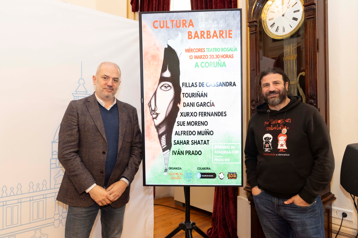 Presentación da gala benéfica 'Cultura contra a barbarie' na Coruña