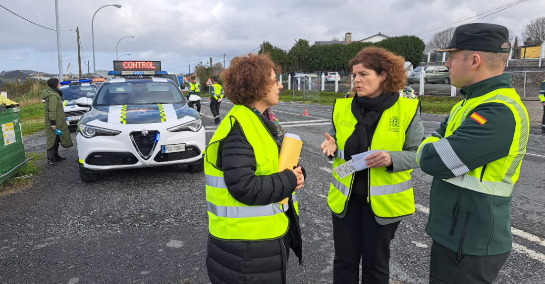 A subdelegada do Goberno na Coruña supervisando o control da DXT nas estradas da Provincia