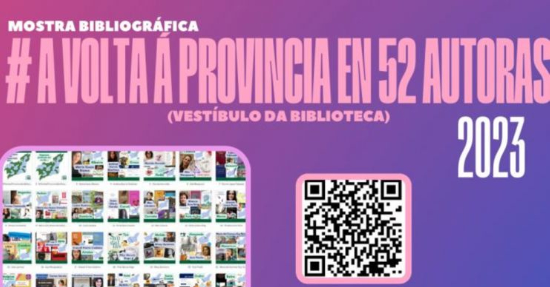 Cartel de 'A volta á provincia en 52 autoras' para coñecer ás escritoras da Coruña