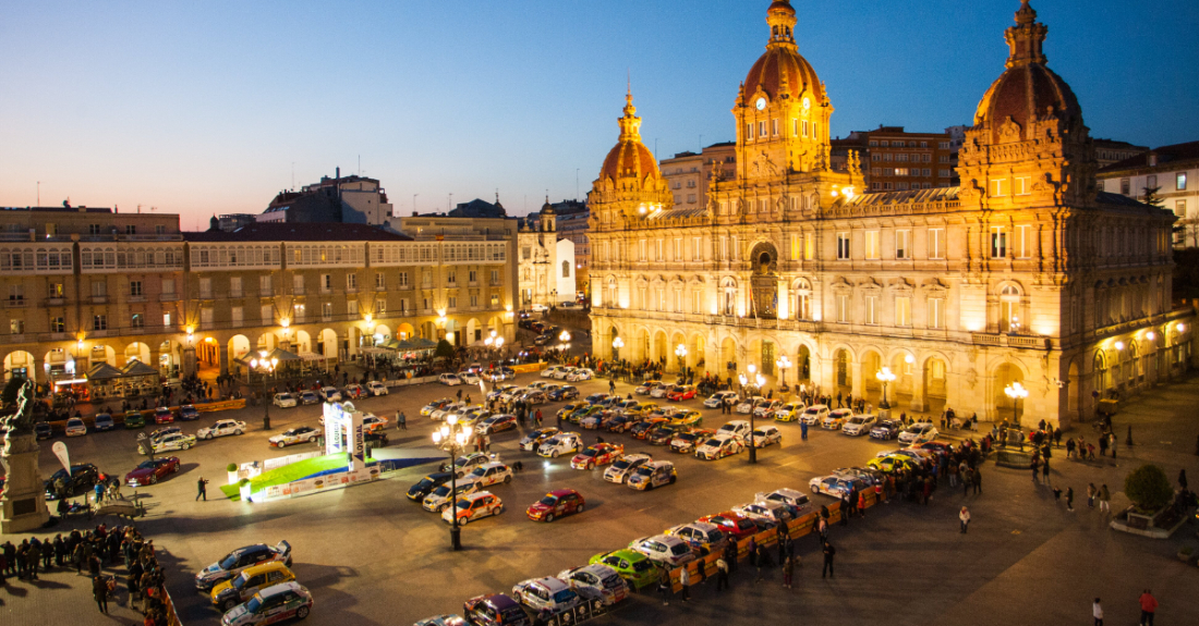 Imaxe da Plaza de María Pita da Coruña nunha das edicións pasadas do Rally