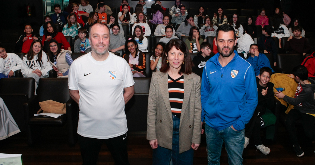 Imaxe da primeira xornada do obradoiro “Pasado, presente e futuro do fútbol feminino”