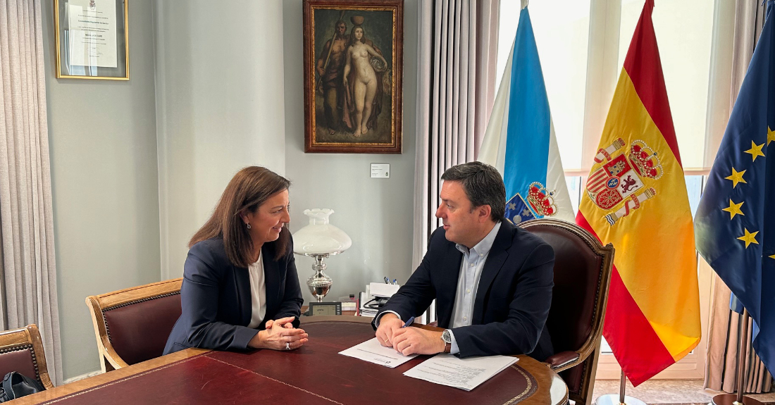 Imaxe da reunión entre a alcaldesa de Betanzos e o presidente da Deputación da Coruña