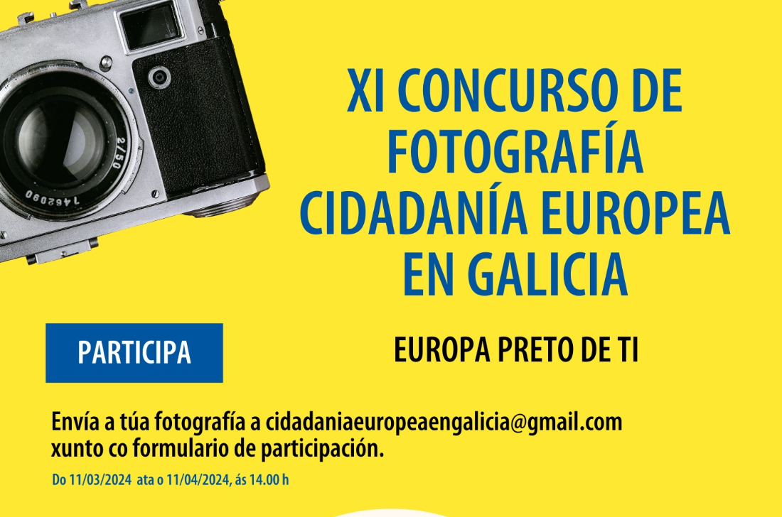 Imaxe do cartel do concurso de Fotografía Cidadanía Europea en Galicia