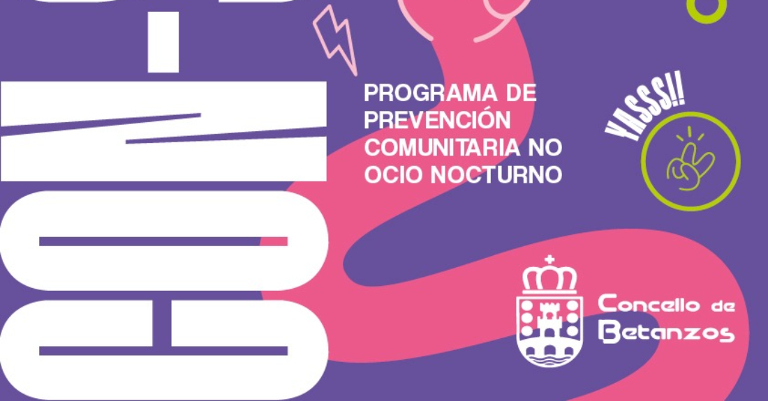 Imaxe do cartel do programa de prevención comunitario no ocio nocturno de Betanzos