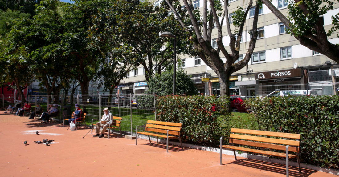 Imaxe dun parque na cidade da Coruña