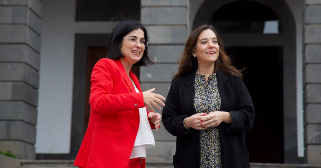 A alcaldesa da Coruña, Inés Rey e a alcaldesa de As Palmas de Gran Canaria, Carolina Darias