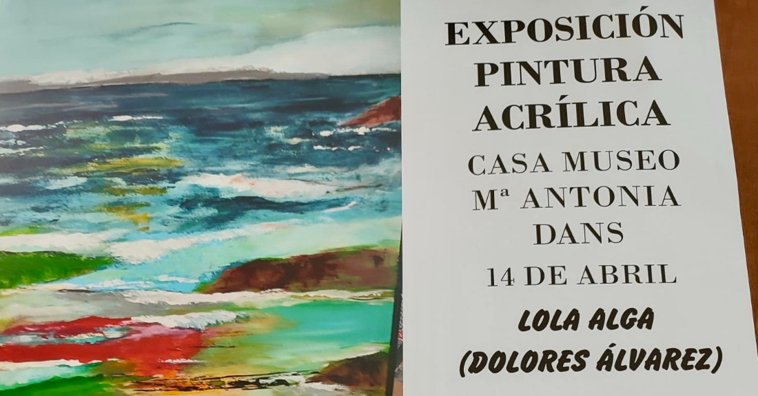 Cartel da exposición pintura acrílica en Custis