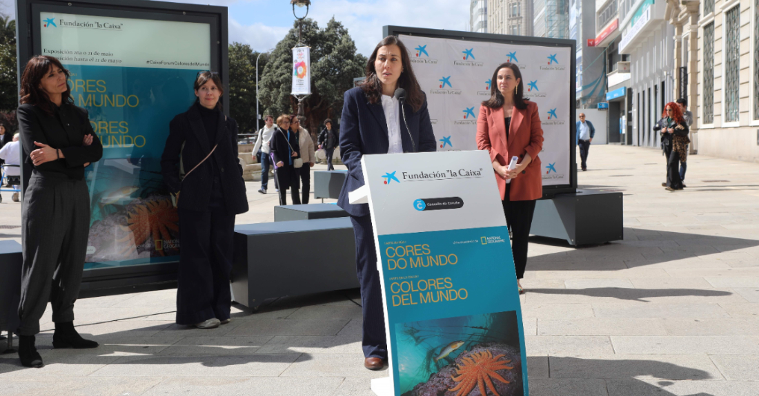 Imaxe da concelleira Noemí Diaz na presentación da exposición