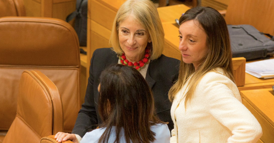 Imaxe da deputada Silvia Longueira no Parlamento Galego