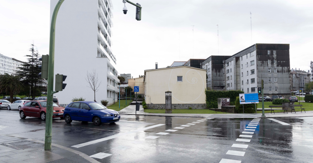 Imaxe da zona noroeste do Barrio das Flores na Coruña