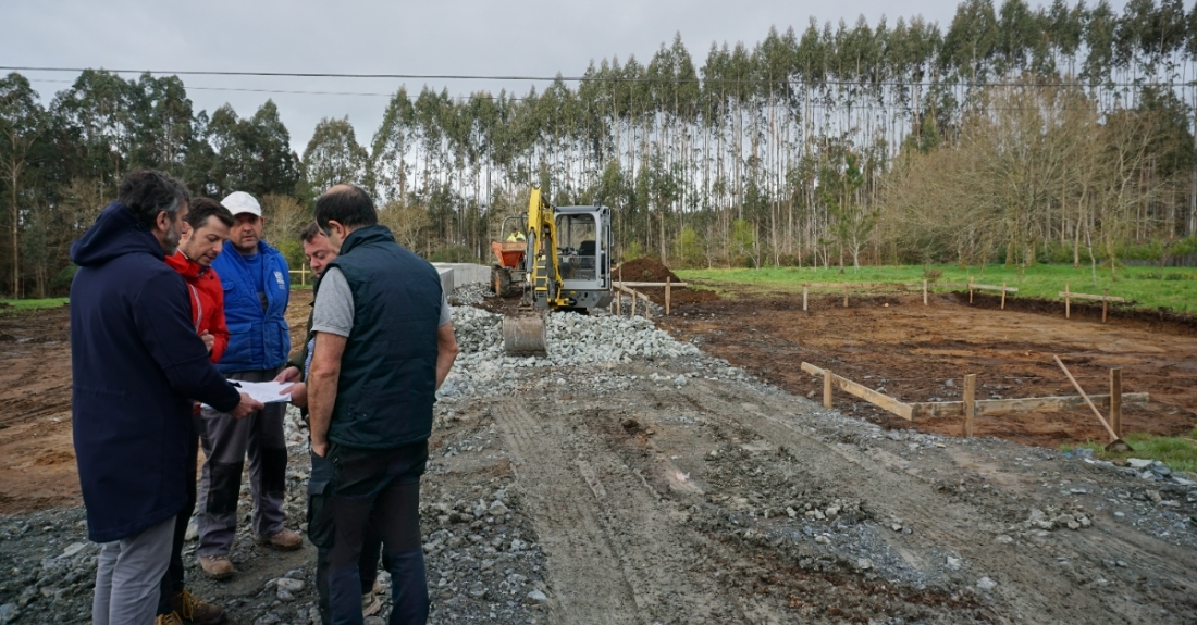 Imaxe das obras do novo punto limpo de Vilasantar