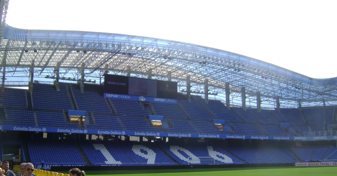 Imaxe do Estadio Abanca Riazor na Coruña