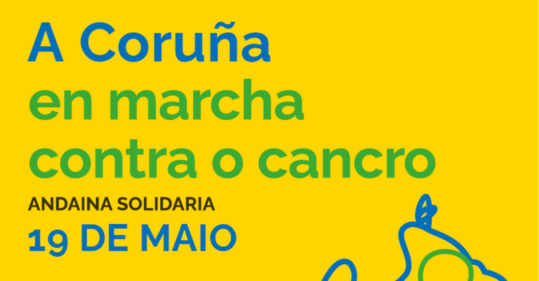 Imaxe do cartel da Andaina Solidaria contra o cancro Coruña