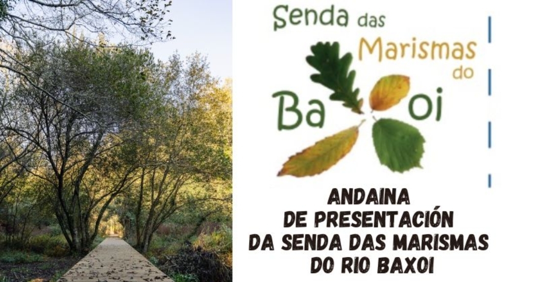 Imaxe do cartel da andaina pola Senda das Marismas en Miño