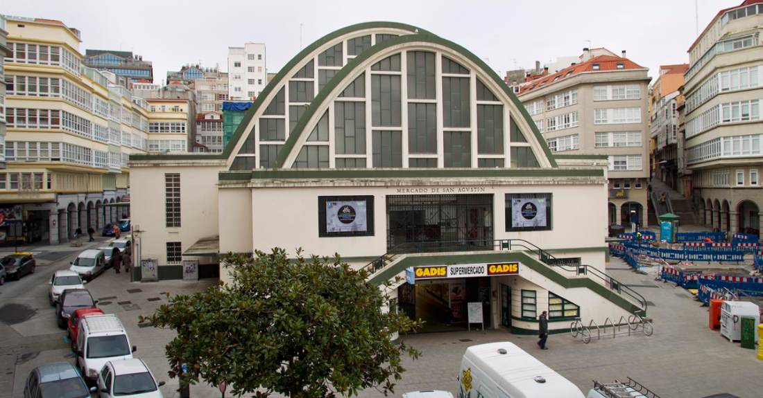 Imaxe do mercado de San Agustín na Coruña