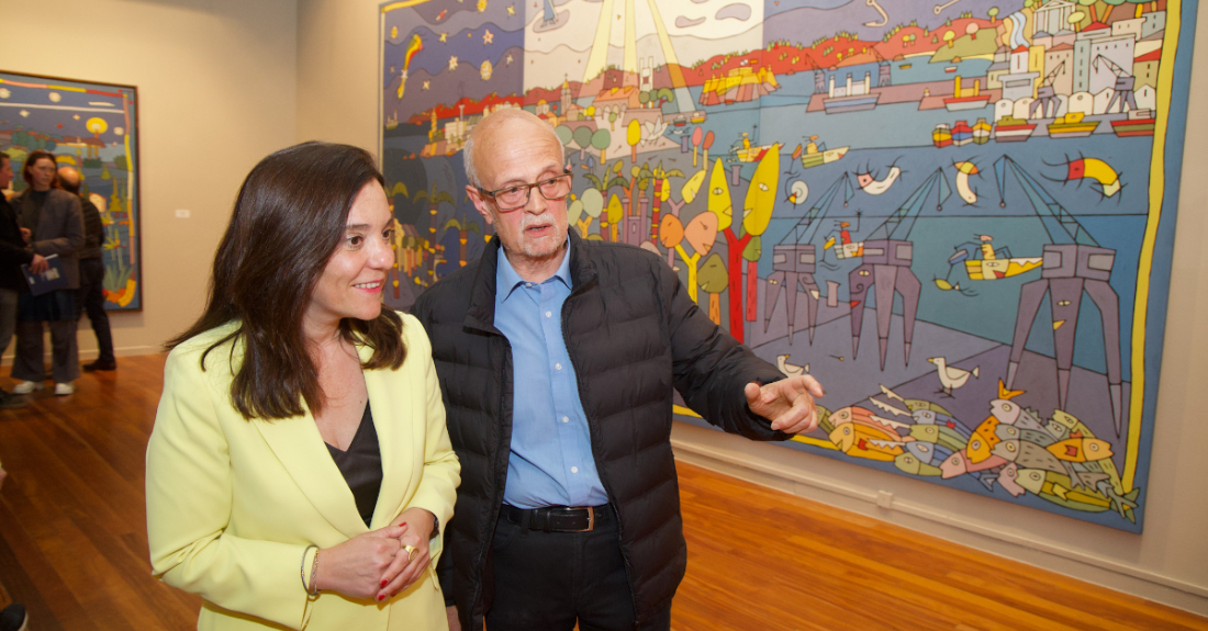 Inés Rey na presentación da mostra de Peteiro na Coruña