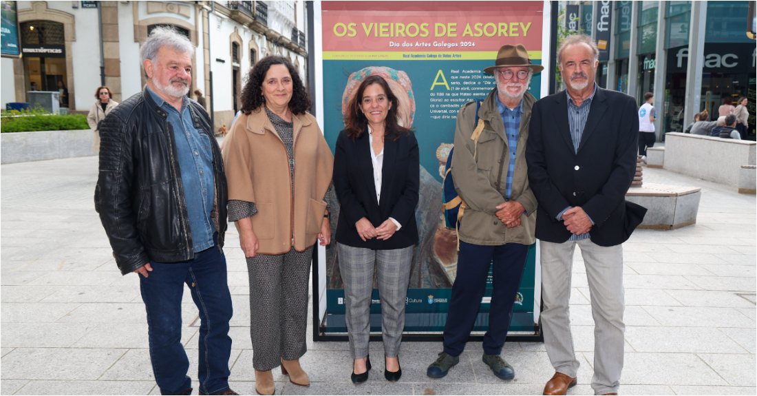 Imaxe da inauguración da exposición de Asorey na Coruña