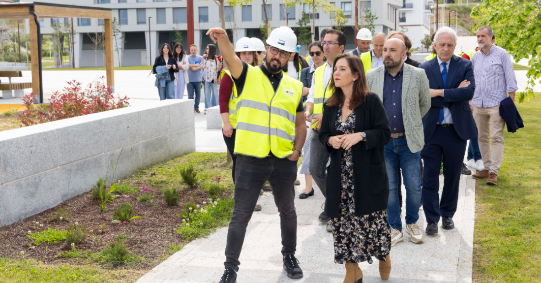 Imaxe da inauguración do novo carríl bici entre Xuxán e Matogrande