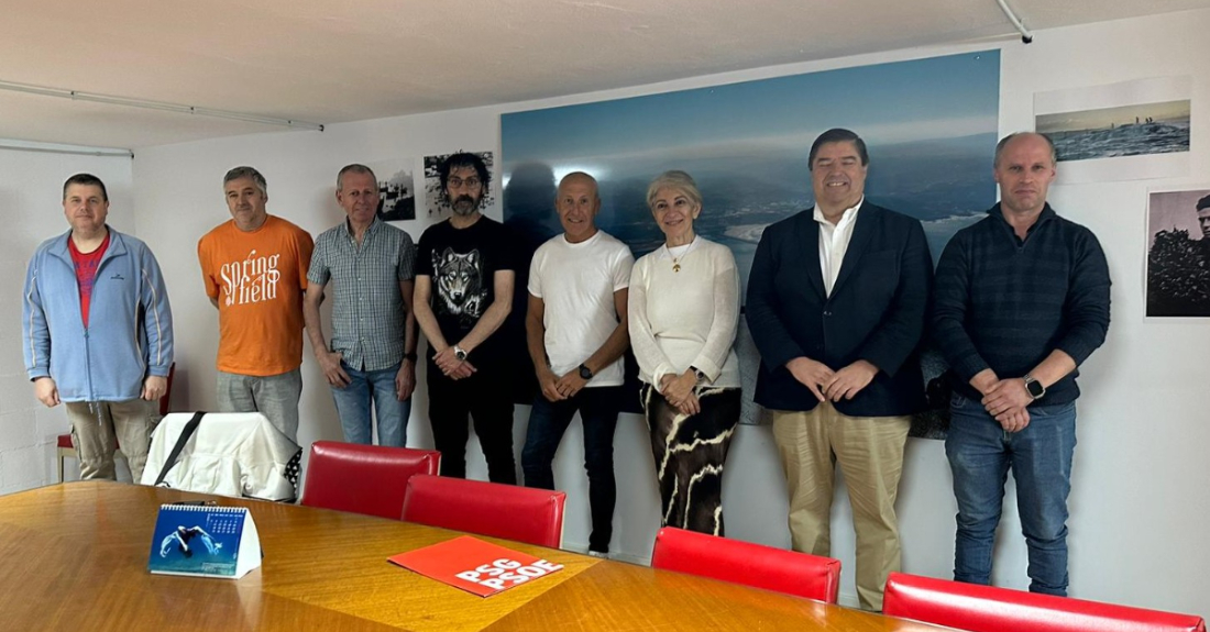 Imaxe da reunión do PSdeG coa Confraría de Pescadores da Ría de O Burgo