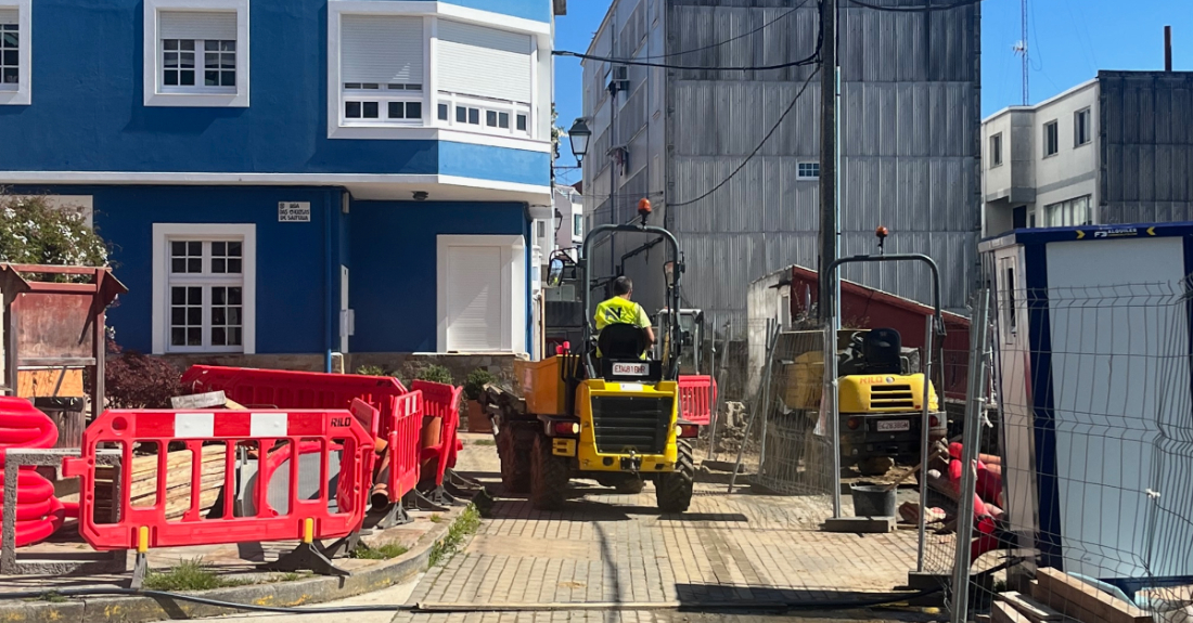 Imaxe das obras en Fontán en Sada