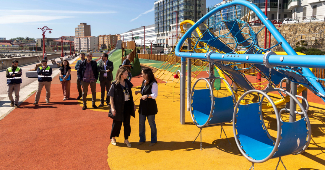 Imaxe do novo parque infantil dos Pelamios