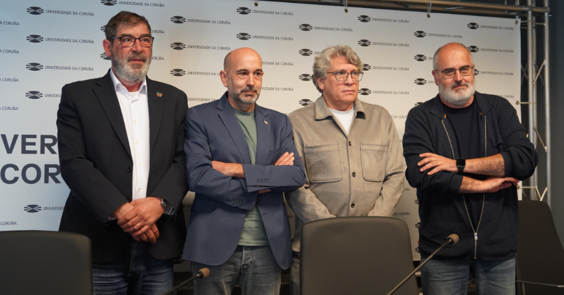 Imaxe dos directores dos tres centros de investigación da UDC