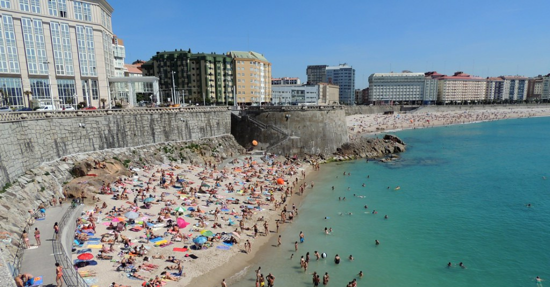 Imaxe da praia do Matadoiro na Coruña