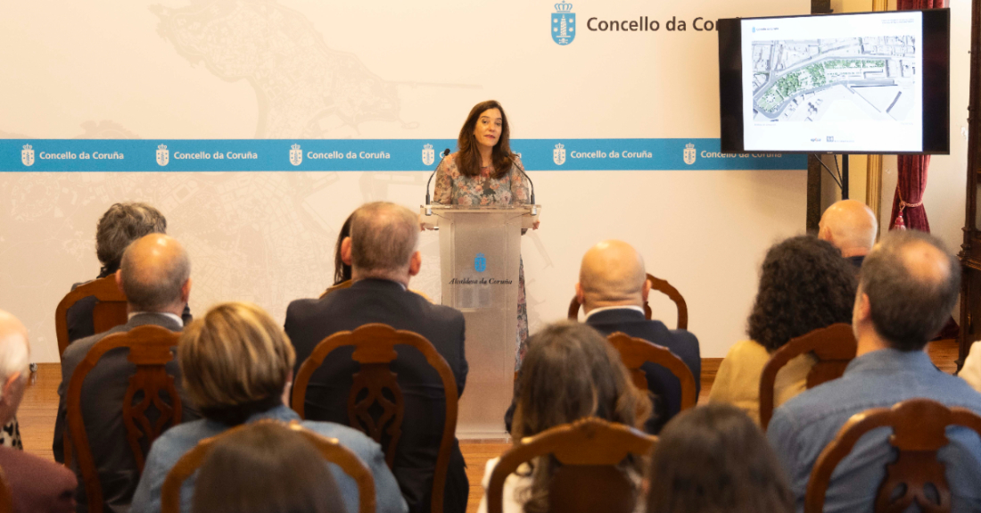 Imaxe da presentación do novo proxecto de Os Cantóns na Coruña