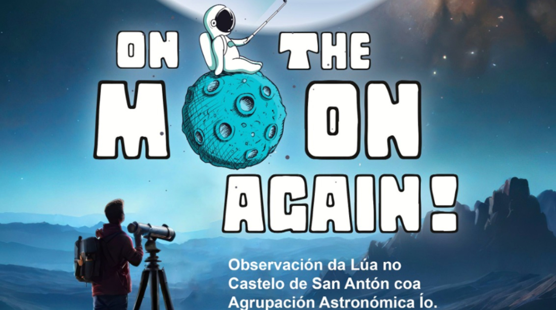 Imaxe do cartel do evento astronómico no castelo de San Antón