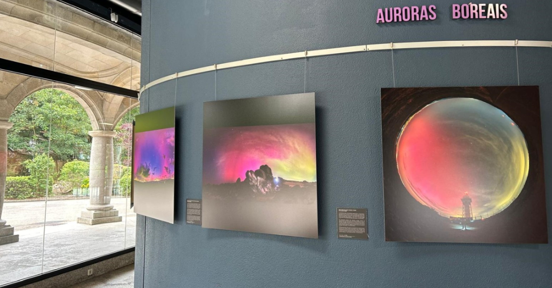 Imaxe da exposición sobre as Auroras Boreais na Casa das Ciencias