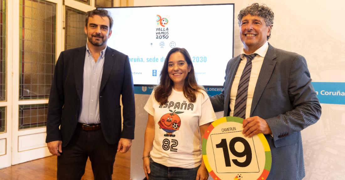 Imaxe da presentación de Riazor como sede do Mundial 2030