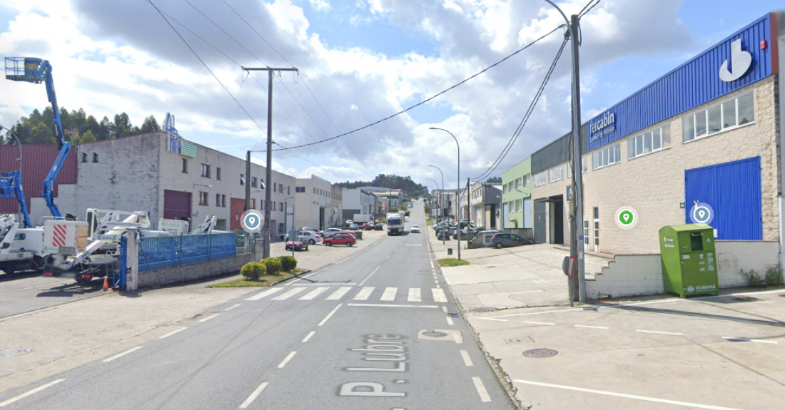 Imaxe da rúa parroquia de Lubre en Bergondo