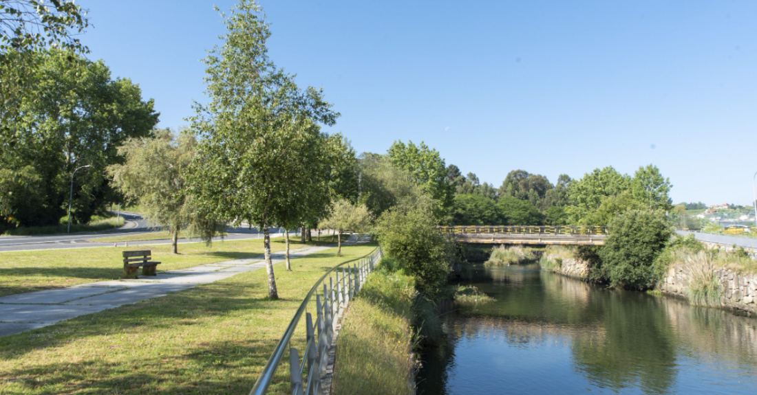 Imaxe da ruta do río Mero en Cambre