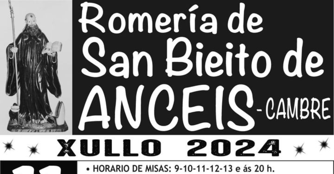 Imaxe do cartel da Romería de San Bieito de Anceis