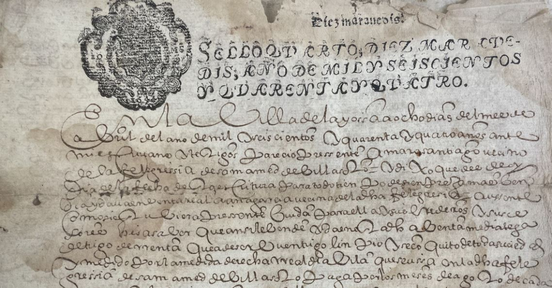 Imaxe do documento asinado por Felipe IV