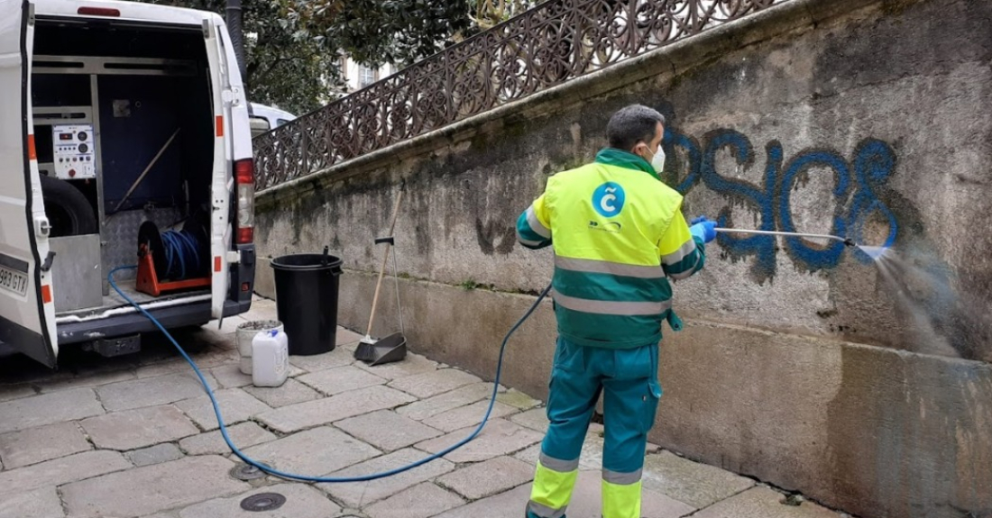 Imaxe dun grafiti na Coruña