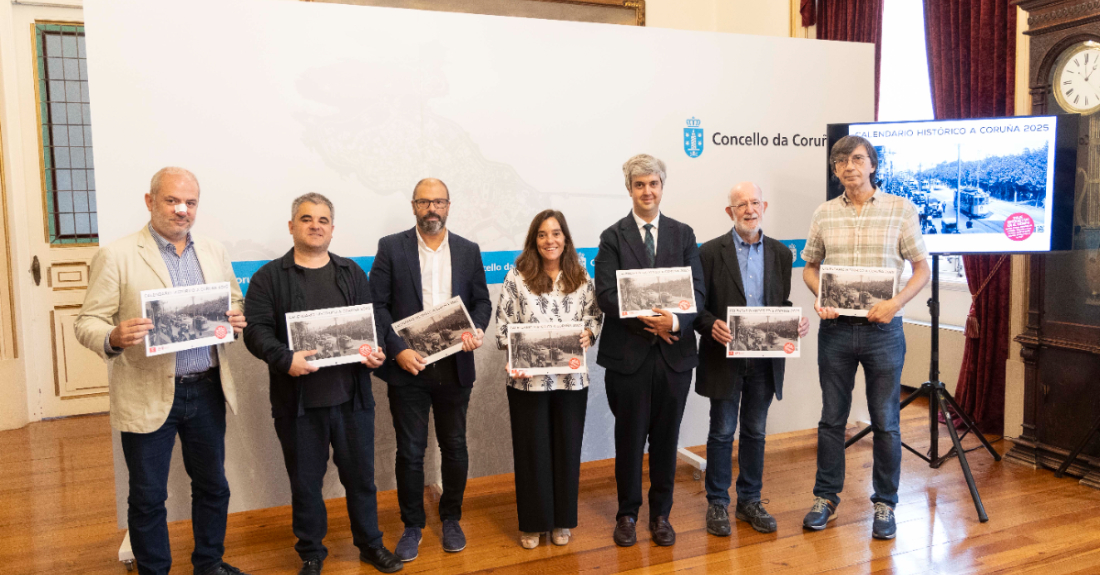 Imaxe da presentación do Calendario Histórico da Coruña