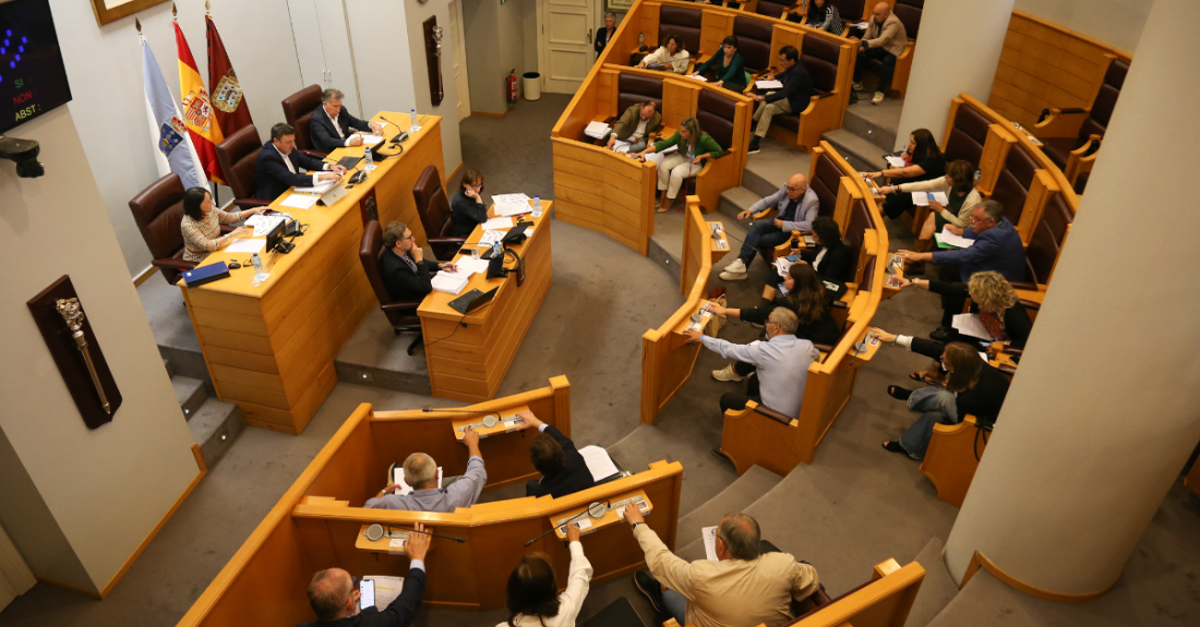 Imaxe do pleno de setembro da Deputación da Coruña