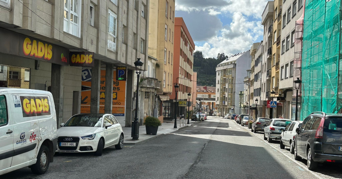 Imaxe da avenida Jesús García Naveira en Betanzos