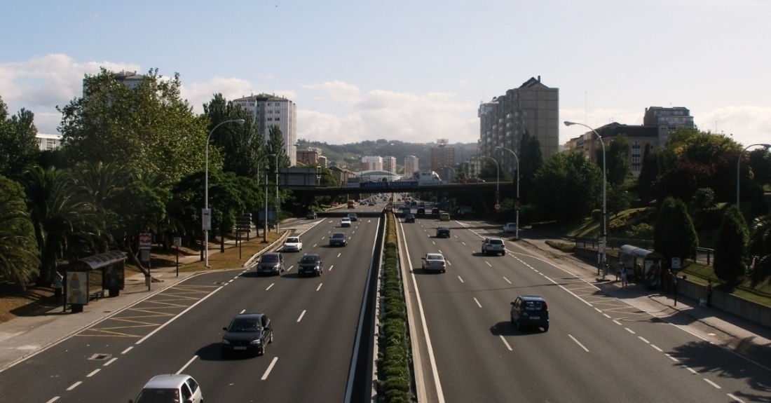 Imaxe da avenida de Alfonso Molina na Coruña