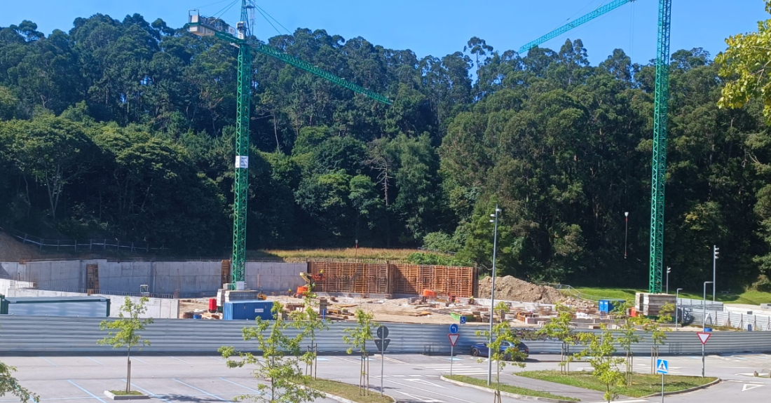 Imaxe das obras do Multiusos de Bastiagueiro