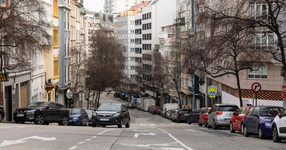 Imaxe da rúa Pla y Cancela, Coruña