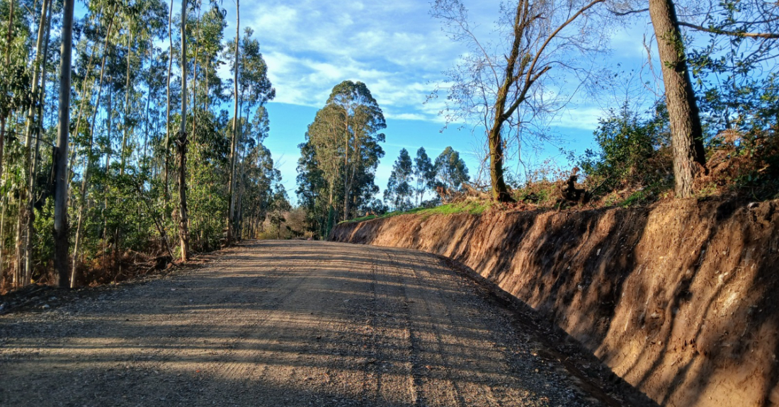 Imaxe do acceso ao núcleo de Barbeita en Miño