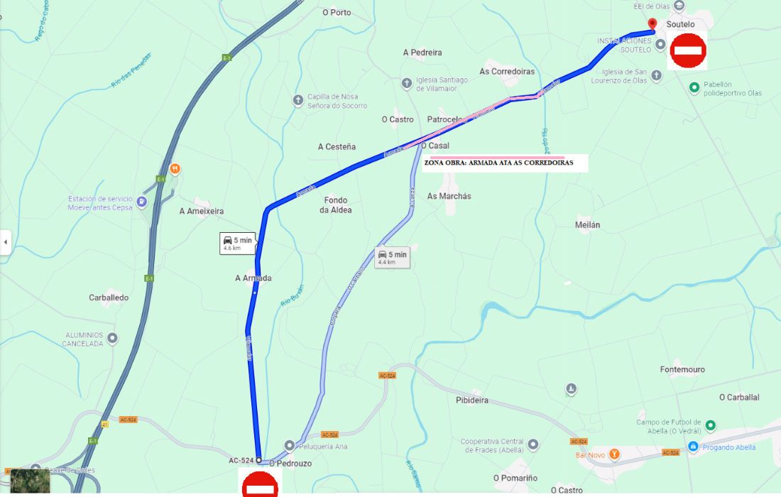 ORDES corte trafico vilarmaior