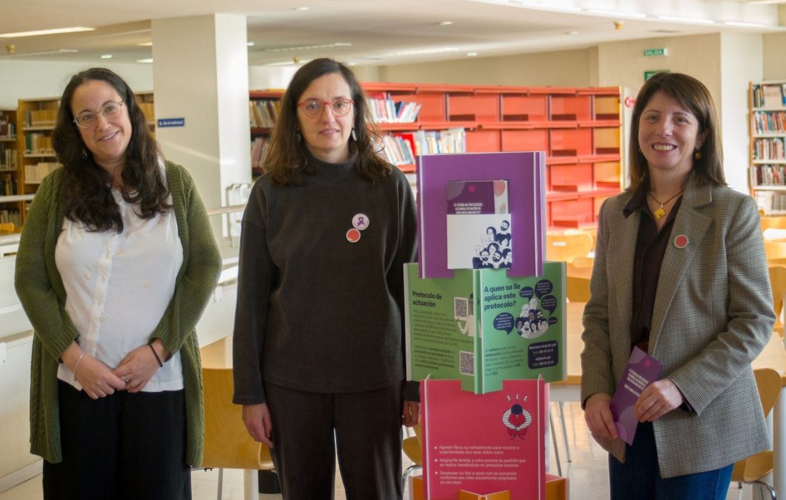 A CORUÑA udc puntos violeta bibliotecas