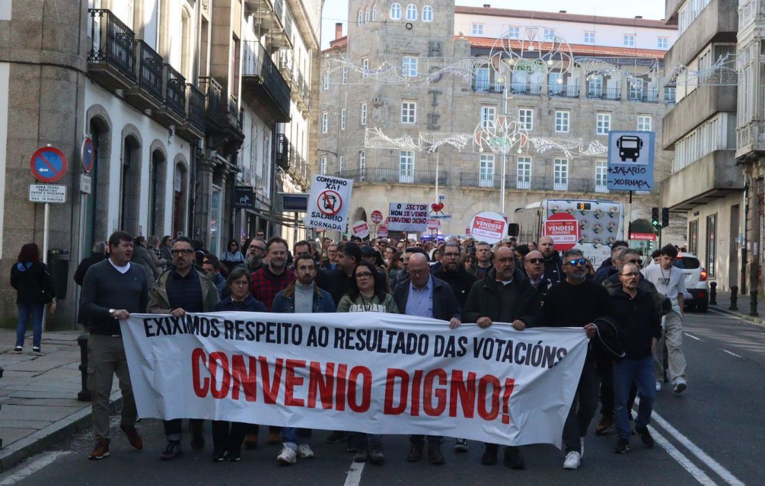 A CORUÑA folga bus santiago