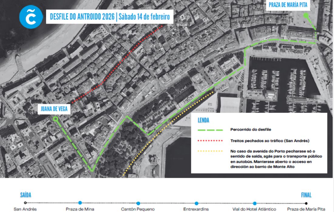A CORUÑA recorrido comparsa