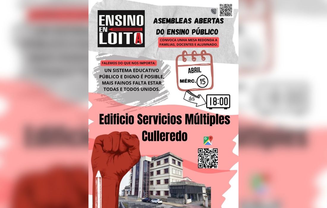 CULLEREDO ensino en loita 15 abril 2026