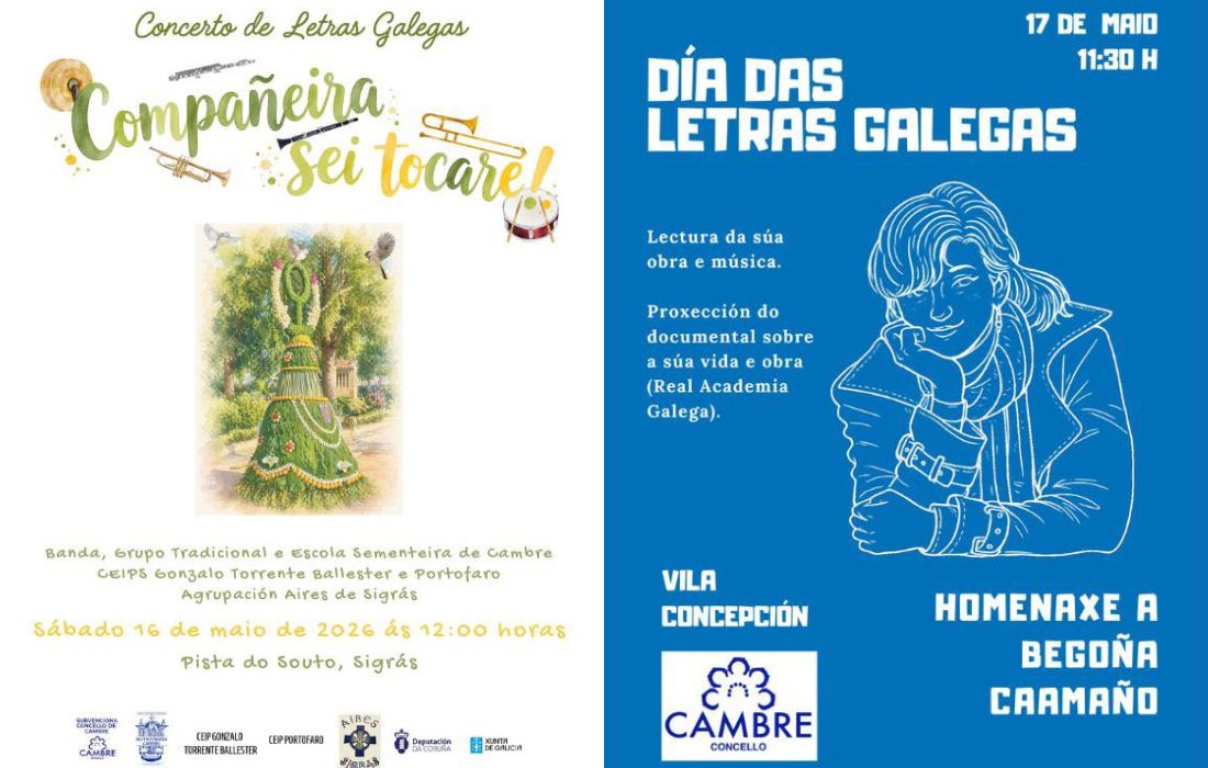 CAMBRE letras galegas 2026